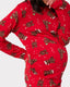 Maternity Red & White Christmas Cockapoo Print