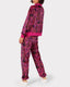 Velour Pink Hidden Leopard Print Quarter-Zip