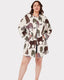 Fleece Cream Leopard Print Cardigan