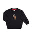 Kids' Navy Embroidered Reindeer Organic Cotton Sweatshirt
